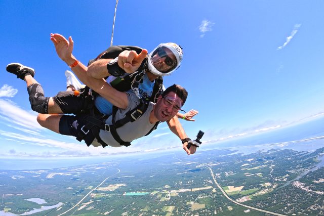 tandem skydiving over long island